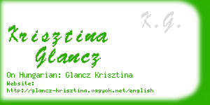 krisztina glancz business card